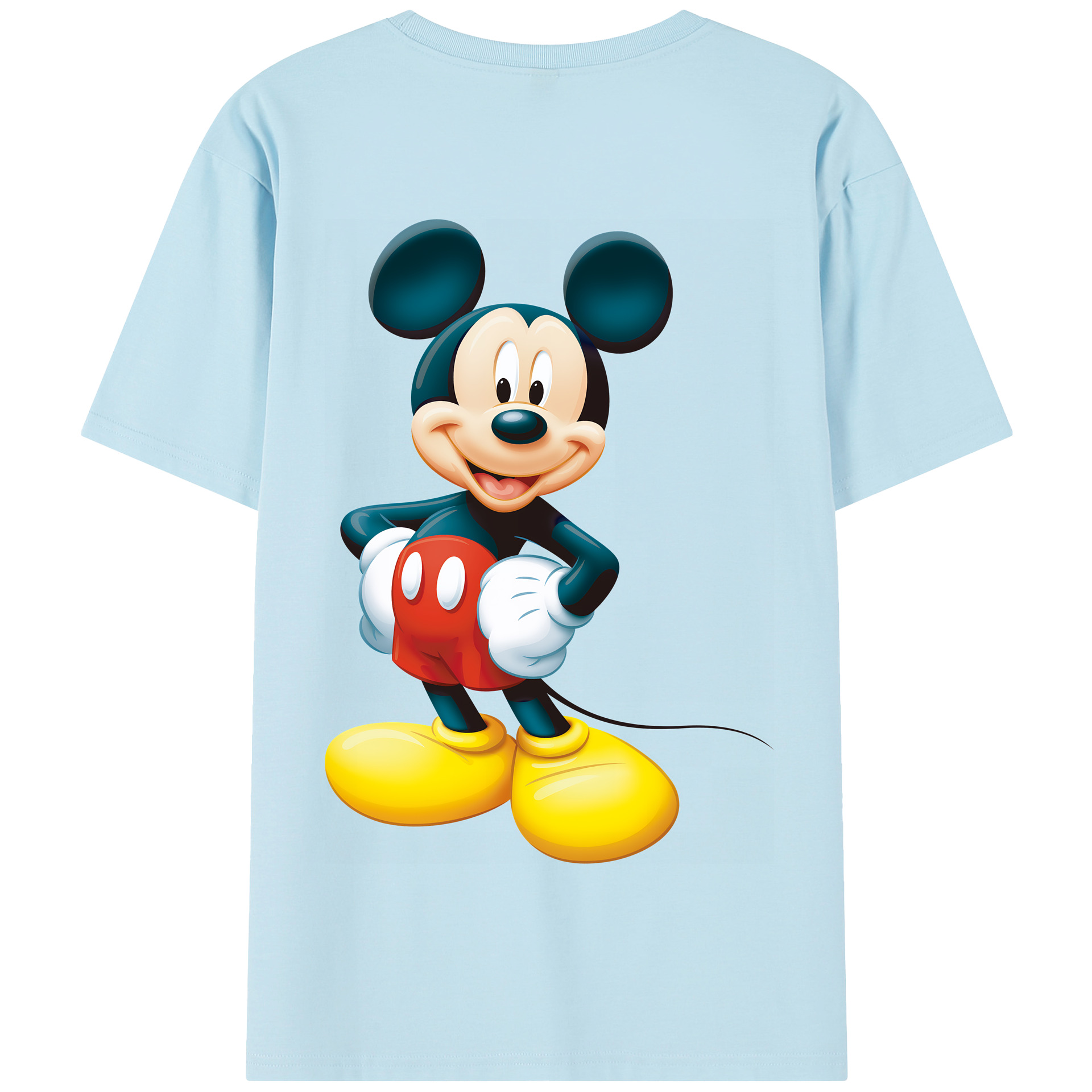 （画像用） ミッキーマウス Mickey Mouse 綿100％半袖Tシャツ（背面プリント）